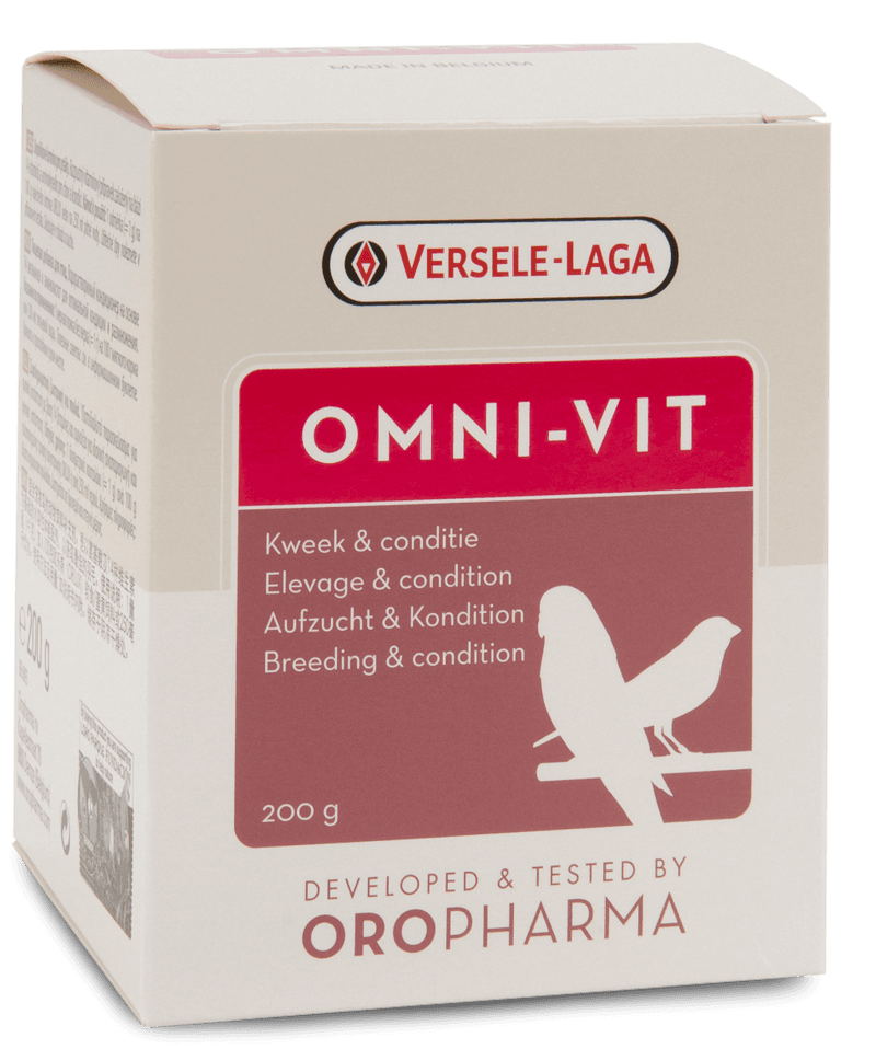 Versele Laga Omni-Vit is a balanced blend of vitamins, amino acids and trace elements. 
 INDICATIONS: 
• For optimal condition.
• For better breeding results
• For optimal developm