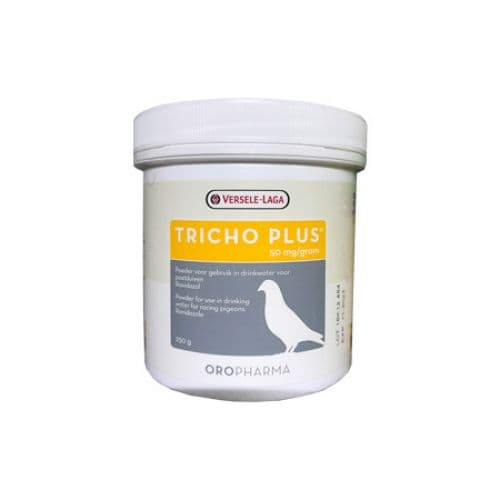 Tricho Plus is treatment of trichomonosis (canker) and hexamitiasis in pigeons. 
 CONTAINS RONIDAZOLE
 – High therapeutic activity
 – Effective against anaerobic bacteria
 – Broad 
