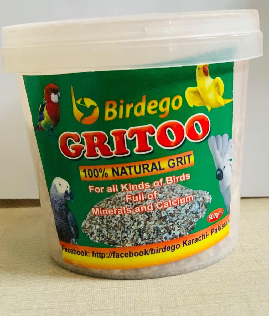 100% Natural grit

 For all Kinds of birds

 Full of Minerals and calcium

 A mixture of silex, red stone, oyster shells, for optimum digestion.