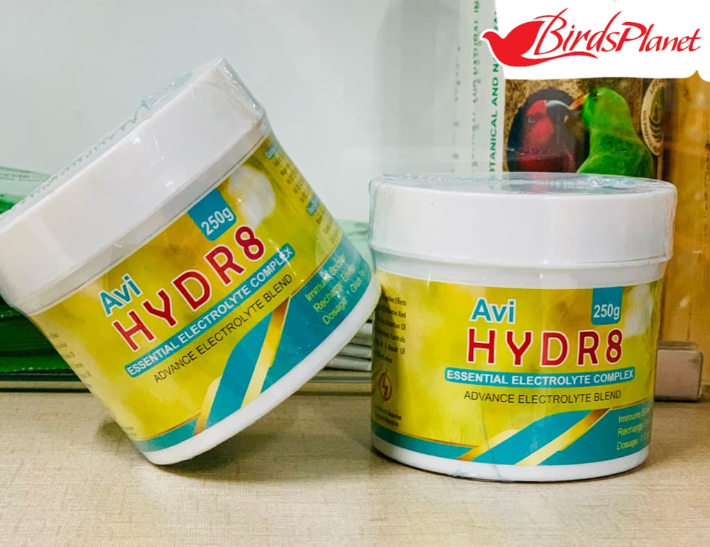 Avi HYDR8 is a full-scale product intended for birds exposed to the negative effects of thermal and environmental stress. A perfectly balanced formula of vitamins and Electrolytes,