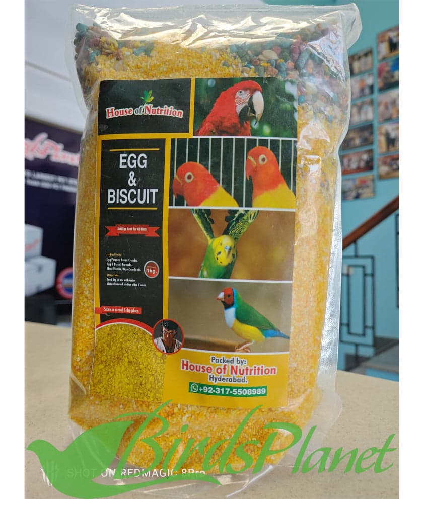 Soft Egg Food For All Birds 

 • Dry egg and biscuit eggfood for birds.

 • 1kg pack size 

 • Suitable for all bird types.

 • Provides essential nutrients for birds.

 • Deliciou