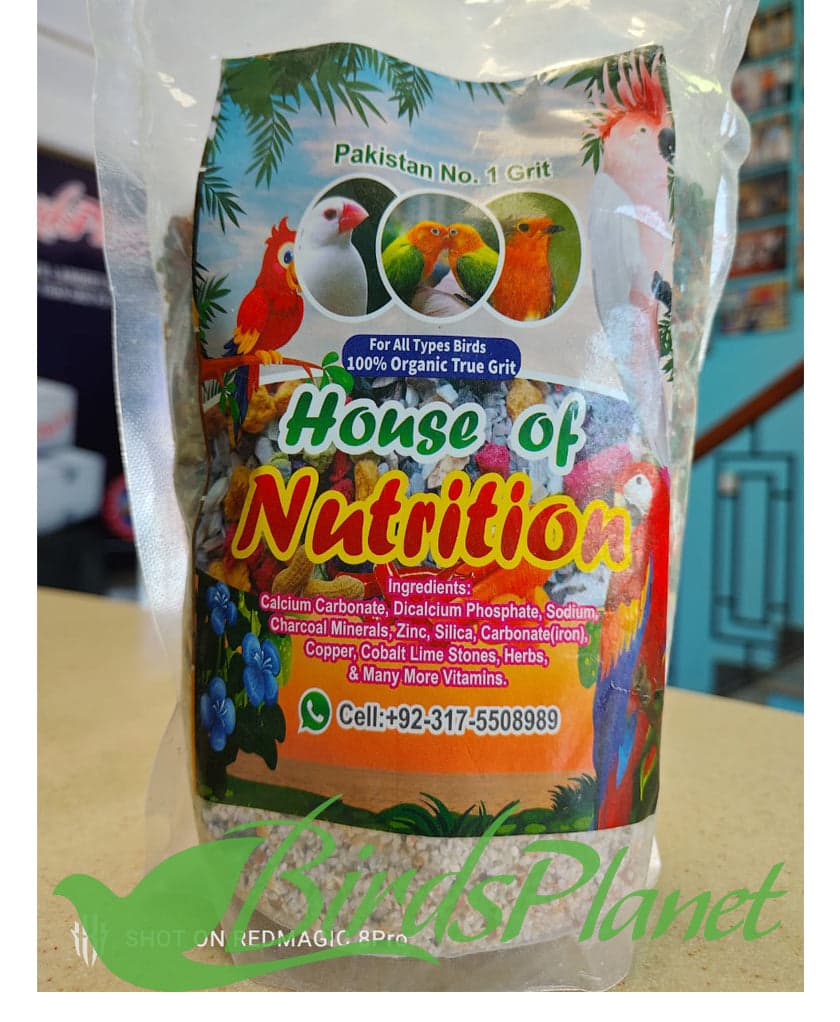 • 1kg pack size 

 • For All Types Birds 100% Organic True Grit 

 Pakistan No. 1 Grit 

 Ingredients:
Calcium Carbonate, Dicalcium Phosphate, Sodium, Charcoal Minerals, Zinc, Sili