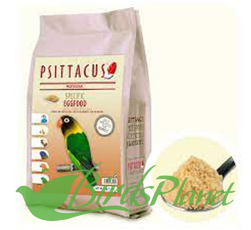 PSITTACUS® EGGFOOD is indicated for Cockatiels, Parrotlets, Parakeets, Conures, Budgerigars, Grass Parrots and Lovebirds. It is formulated as a complement to the diet for breeding 