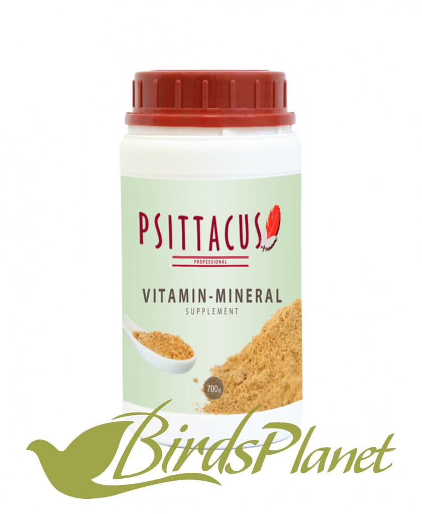 Vitamin-Mineral Supplement is a complementary product for granivorous psittacine birds. It is formulated to correct vitamin, mineral and trace element deficiencies inherent in seed