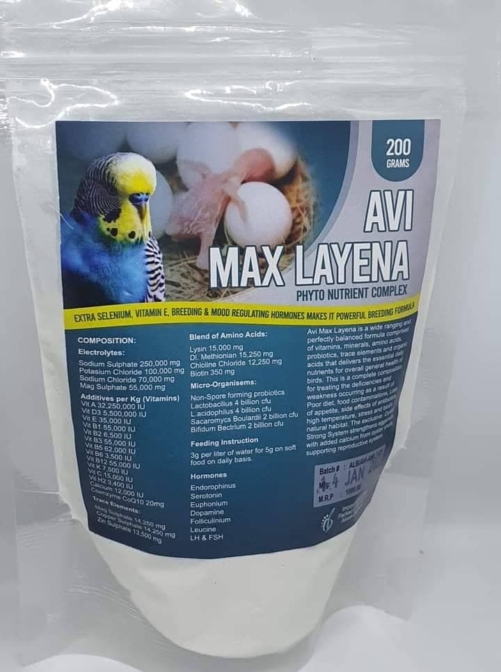 Avi Max Layena (Breeding Formula) 
 Packing 200 grm