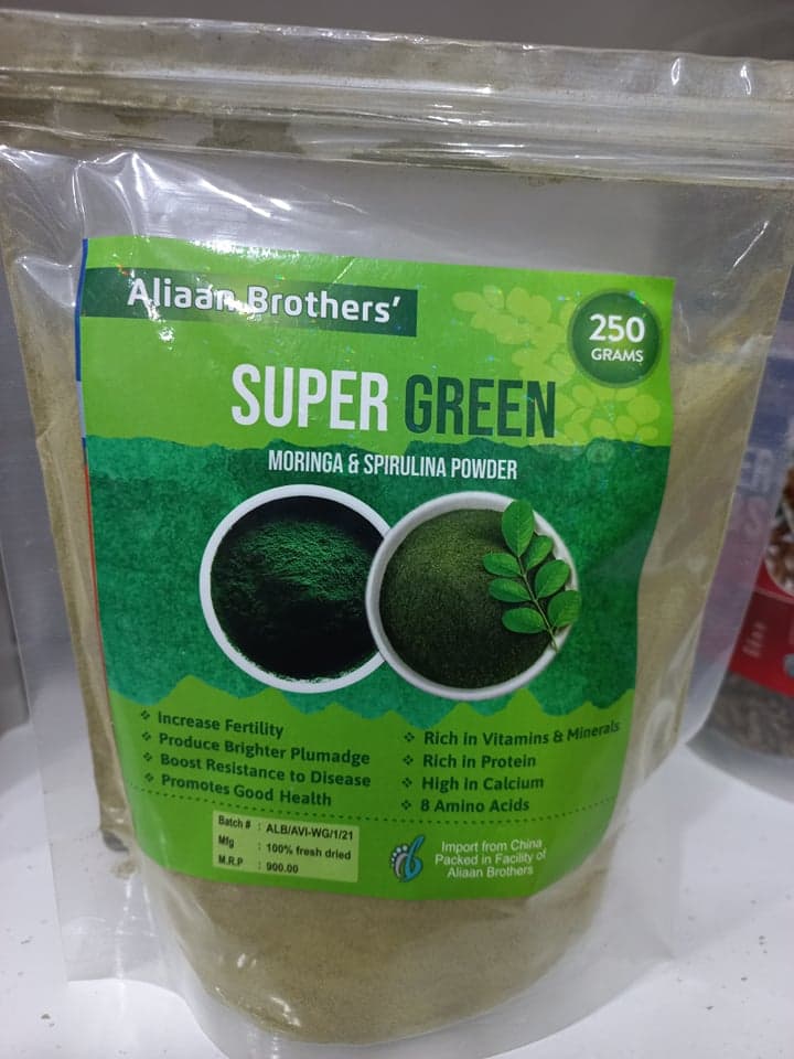 Avi Super Green (Moringa & Sperulina)\
 Packing 250 grm