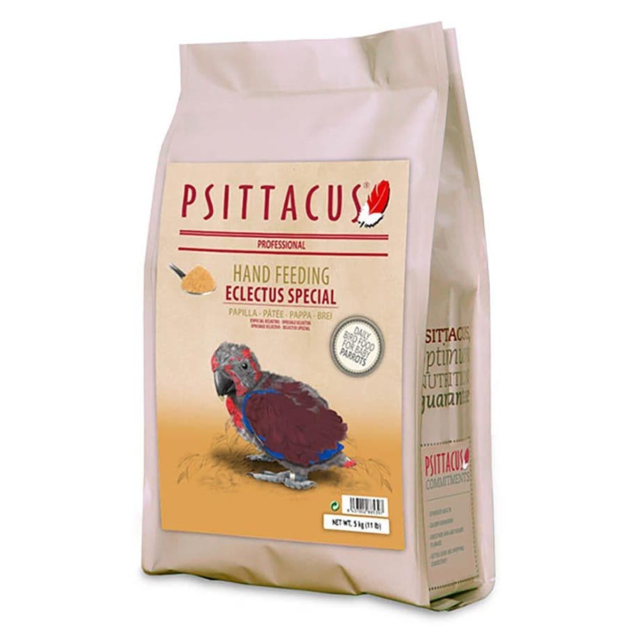 Electus Special handfeeding This product is intended for hand-rearing eclectus chicks from the 
moment that the feathers begin to emerge. It contains dried hibiscus 
flower and p
