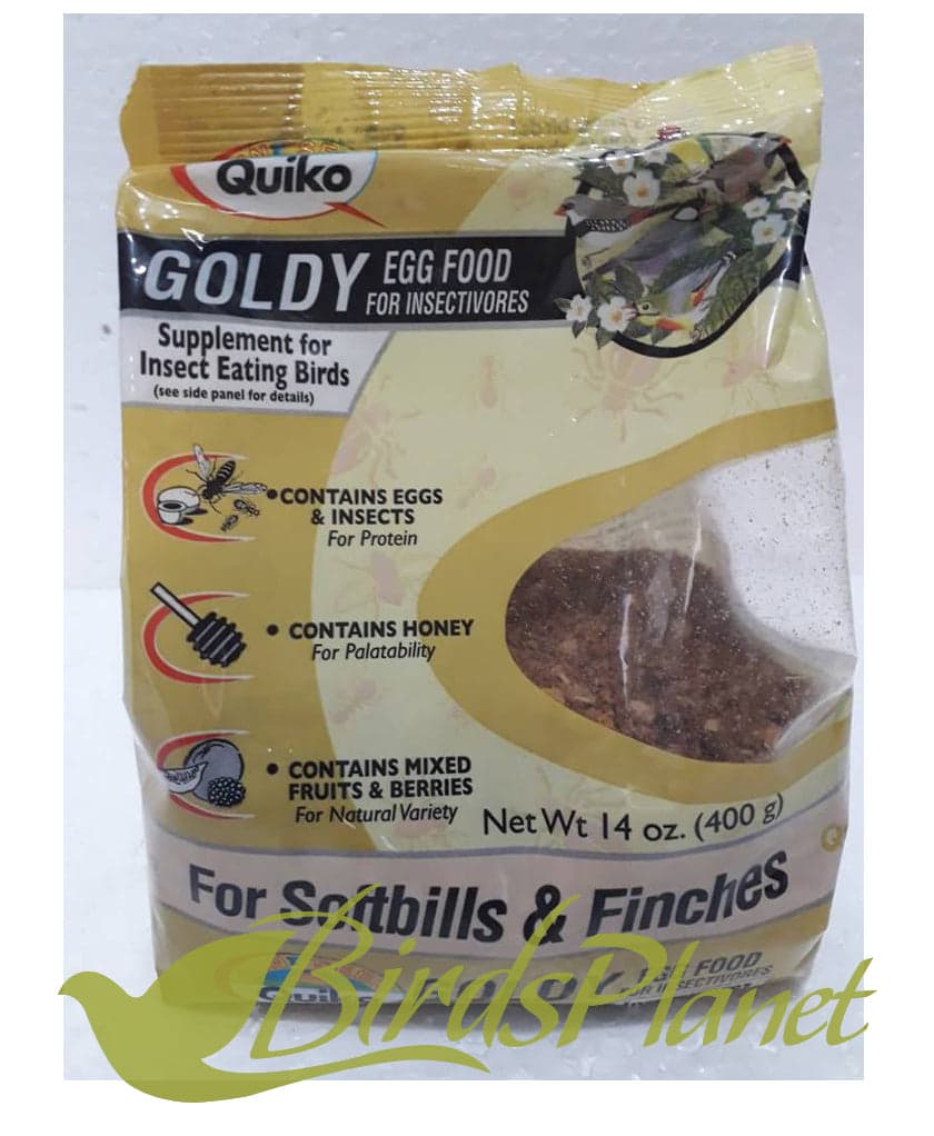 Quiko Goldy Egg Food Supplement for Softbills & Finches 

 Quiko Goldy Egg Food Softbills & Finches Supplement gives softbills and finches the supplemental nutrition they need in 