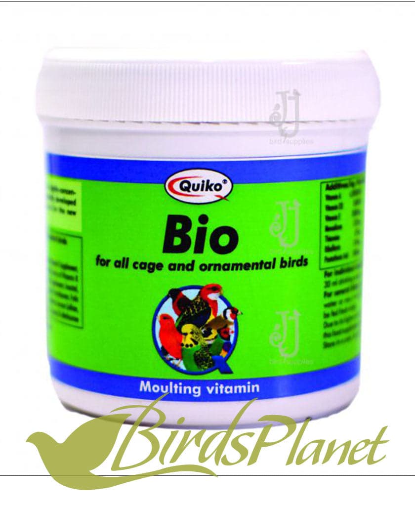 Quiko Bio Remedy for Feather Defects or Damages 
 Bio is a special preparation promoting feather growth and
 should be used in cases of feather defects or damages due
 to a nutriti