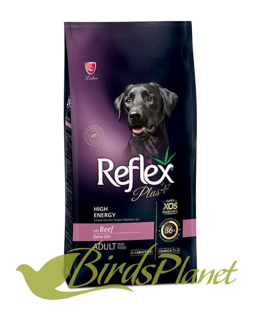 Reflex Plus High Energy with Beef Adult Dog Food 

 Specifically formulated to meet high energy needs of hunting, working and active adult dogs from all breeds. Also suitable for p