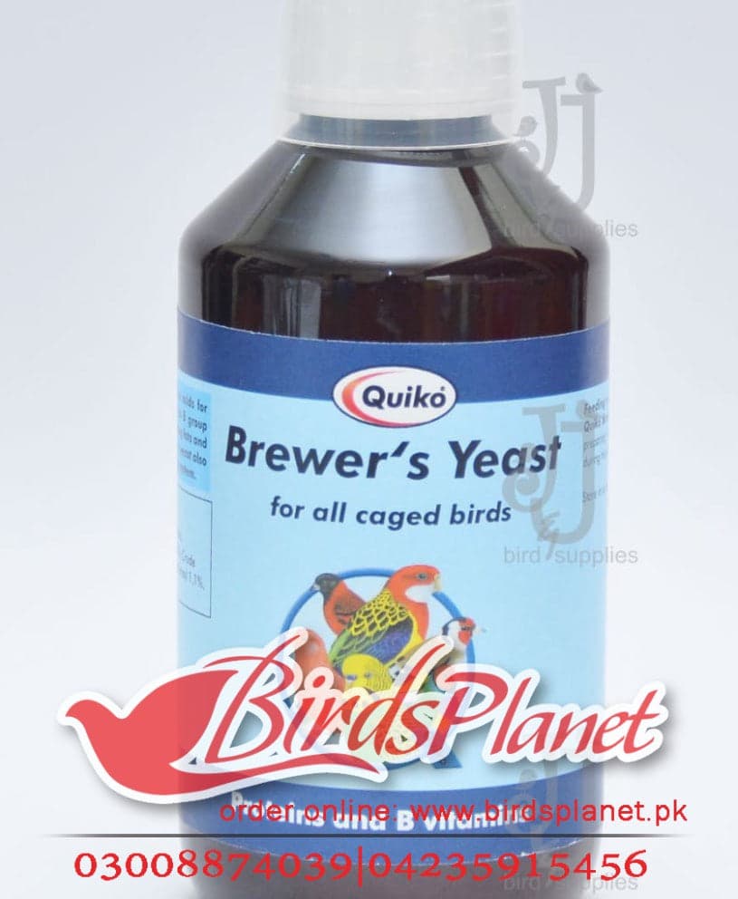 BREWER’S YEAST 250ML (protiens & B vitamins) 
 Description Quiko Brewer’s yeast contains all vital amino acids for building muscles and the plumage as well as B group Vitamins and 