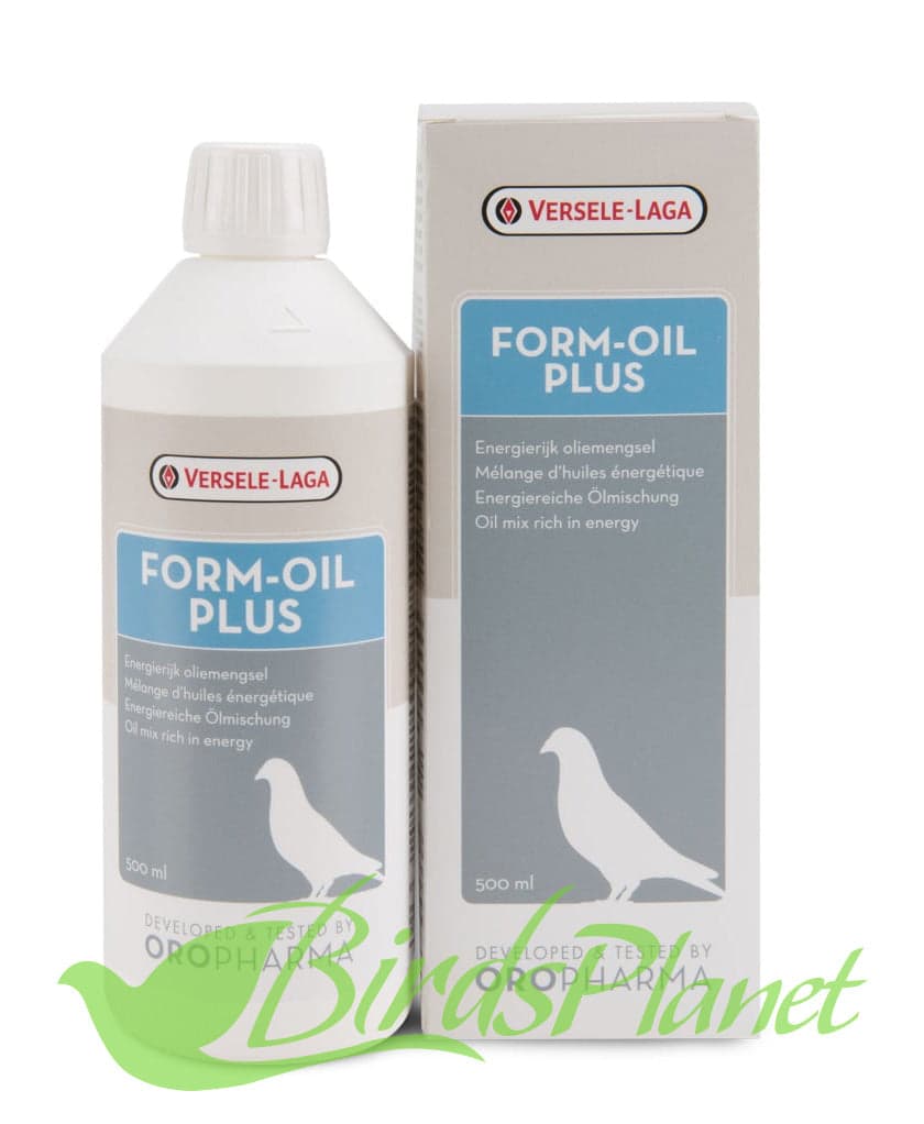 Oropharma Form-Oil Plus 

 Product presentation
Complementary feed for pigeons. Oropharma Form-Oil Plus is an energetic oil mix based on 14 different oils, rich in omega-3 and omeg