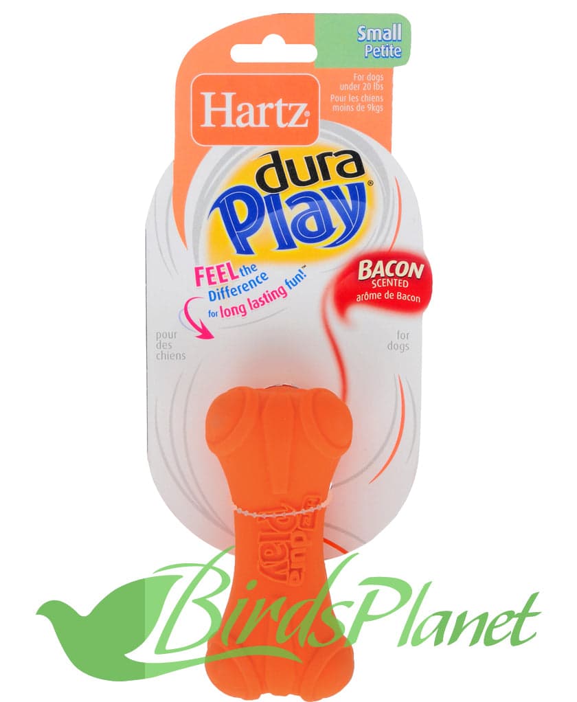 Hartz® Dura Play® Bone Small 

 Description 

 Feel the difference with Dura Play® natural latex dog toys. Each toy provides long lasting fun with a unique foam technology that enh