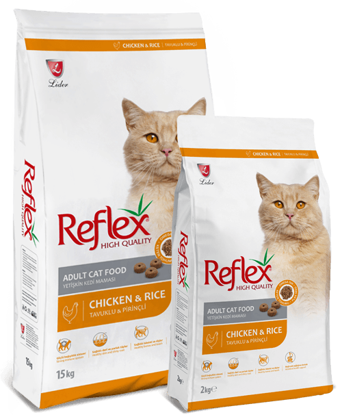 Reflex Adult Cat Chicken Food 

Reflex Adult Cat Chicken, an especially formulated complete and balanced
premium cat food including chicken protein to meet the nutritional
requirem