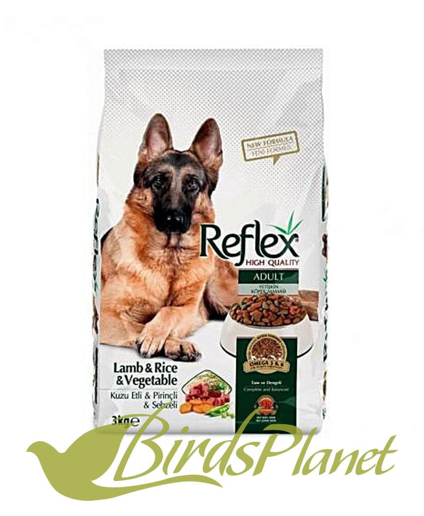 Reflex Adult Dog Lamb, Rice and Vegetable 

 Reflex Adult Dog Lamb, Rice and Vegetable an especially formulated complete and balanced premium dog food including lamb protein and ve