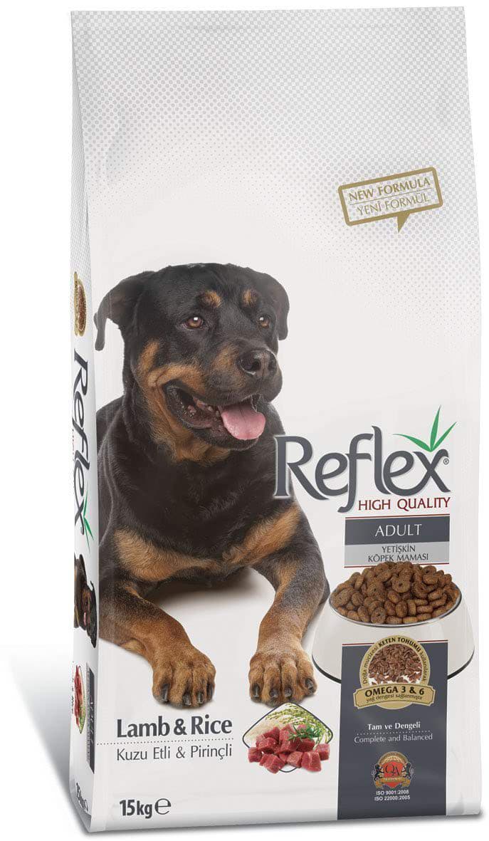 Reflex Adult Dog Lamb & Rice, daily for all adult races

to meet the nutritional needs of cats / dogs eating

carefully by experts formulated a complete and balanced,

Lamb is prem