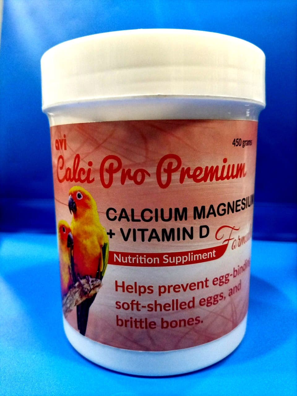 Avi Calci Pro (for Local Breed) 

 Avi Calci Pro contain 12 Vitamin, Minerals, calcium and Vitamin D to improve Skeletal structure, nail, beak and Feathers. 

 Usage: 

Add 20g per