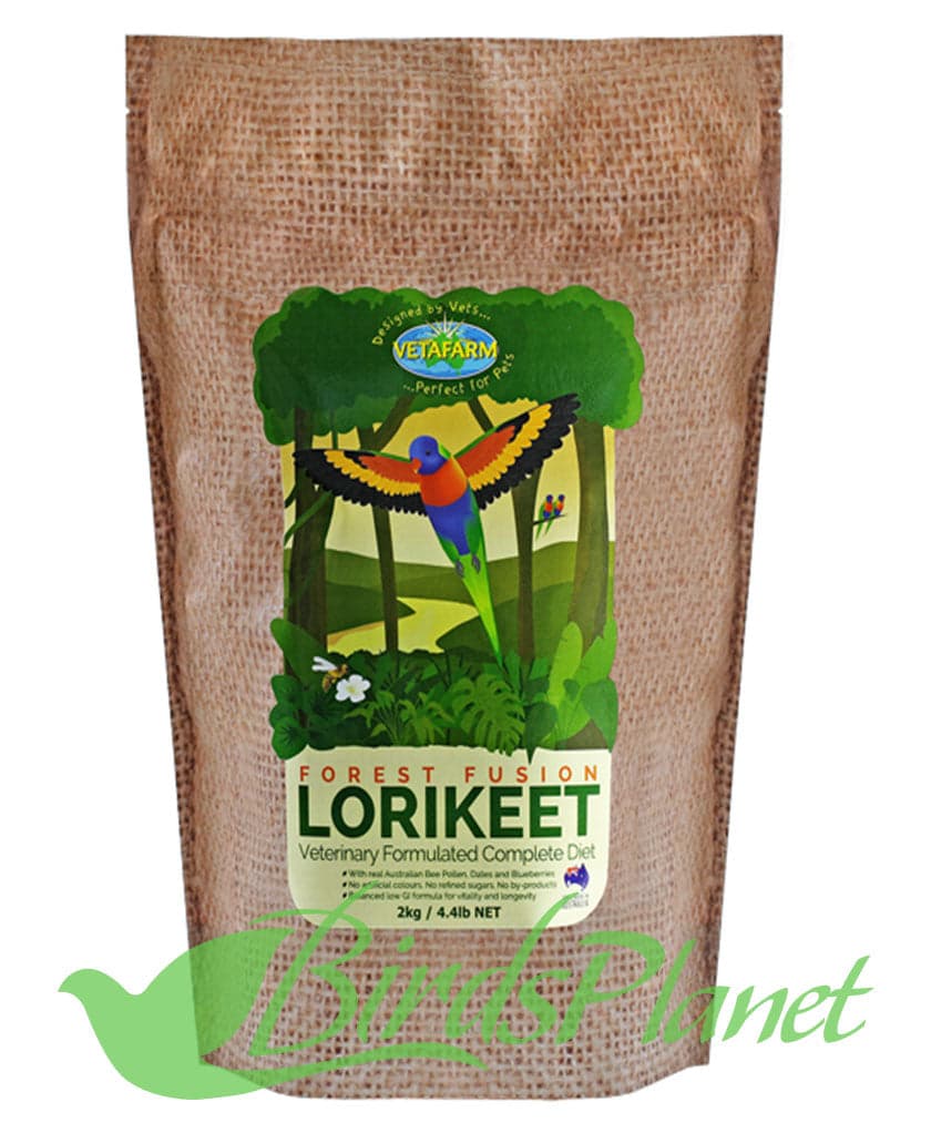 Forest Fusion Lorikeet Diet 

 Recommended for: Australian and exotic Loris/Lorikeets

 BETTER FOOD NATURALLY!
When formulating a new lorikeet diet, Vetafarm’s nutritionists took a