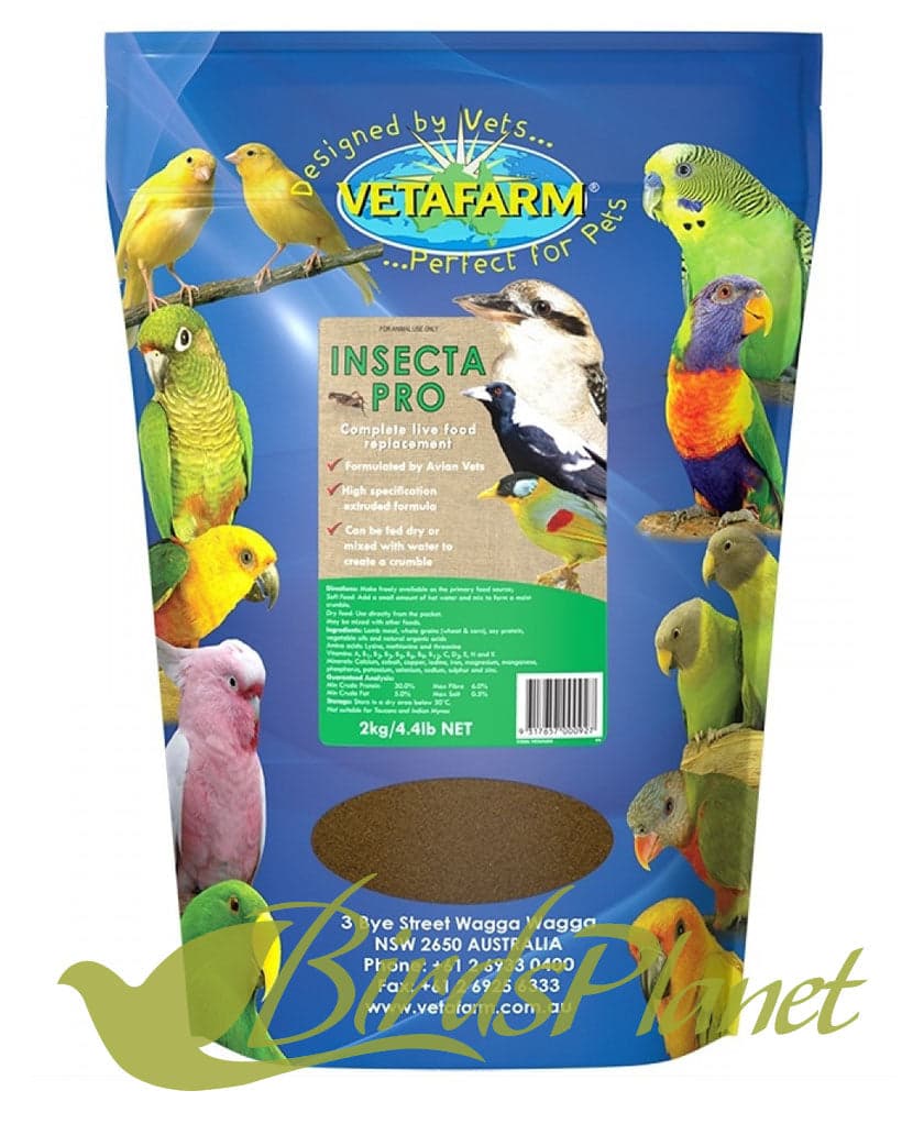 Insecta Pro (Fully extruded dietary additive) 

 Complete live food replacement. Fully extruded dietary additive for omnivorous and insectivorous birds.

 Key Features: 
Takes the 