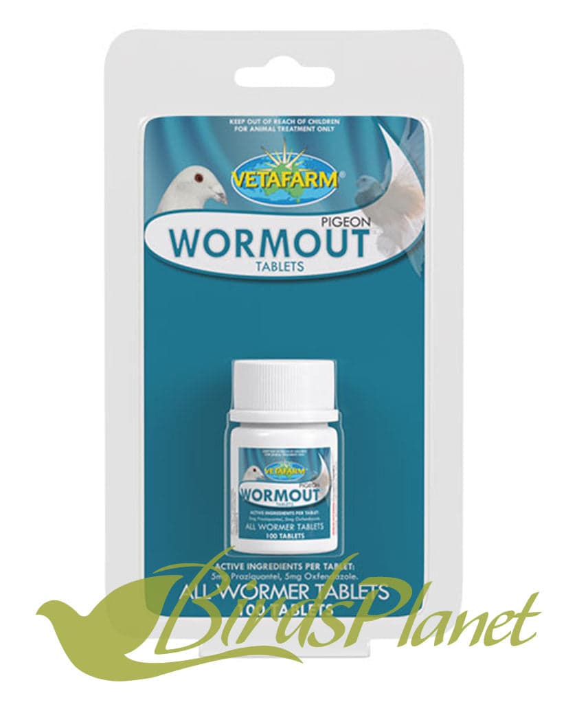 Pigeon Wormout Tablets

 Allwormer tablets for Pigeons

 Recommended for: Total intestinal worm control.

 Key features: Contains rapidly acting, potent ingredients to give a compl