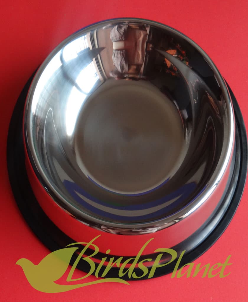Size :Large 

 No-Tip NON SLIP DOG or CAT FOOD or WATER BOWL STAINLESS STEEL Pet BOWL