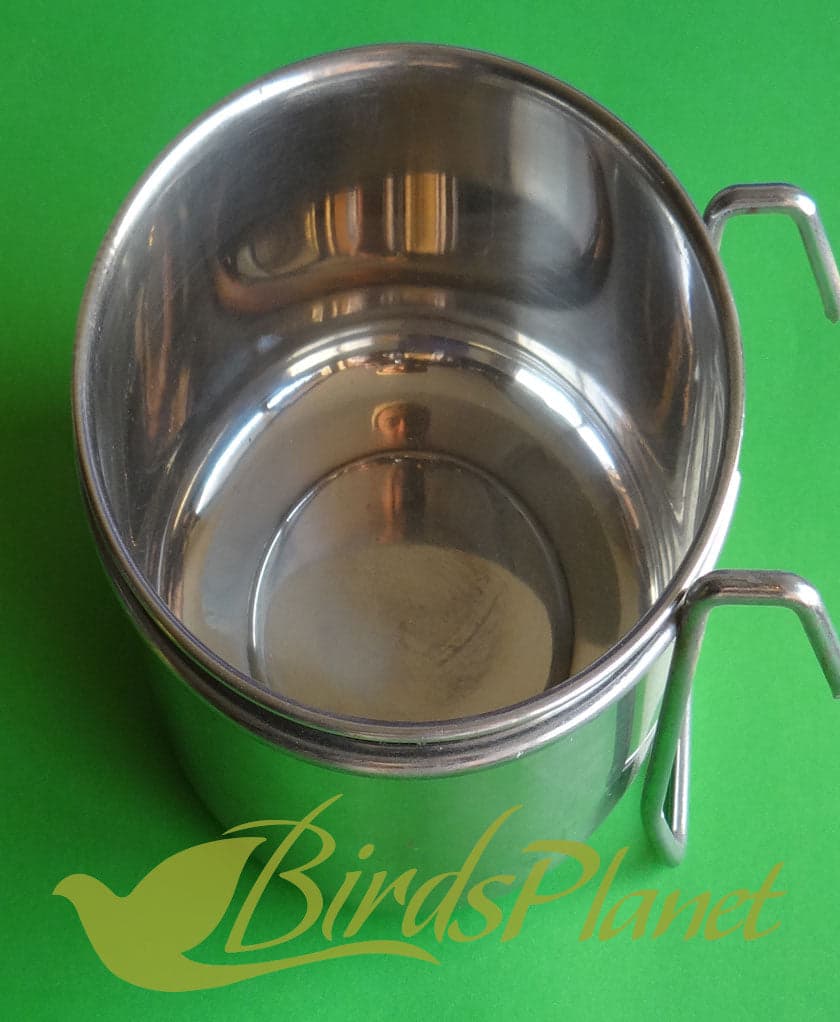 Stainless Steel Feed & Water Bowls with clip 

 Small: 4.5''

 Medium: 5''

 Large:5.5"

 X Large: 6''