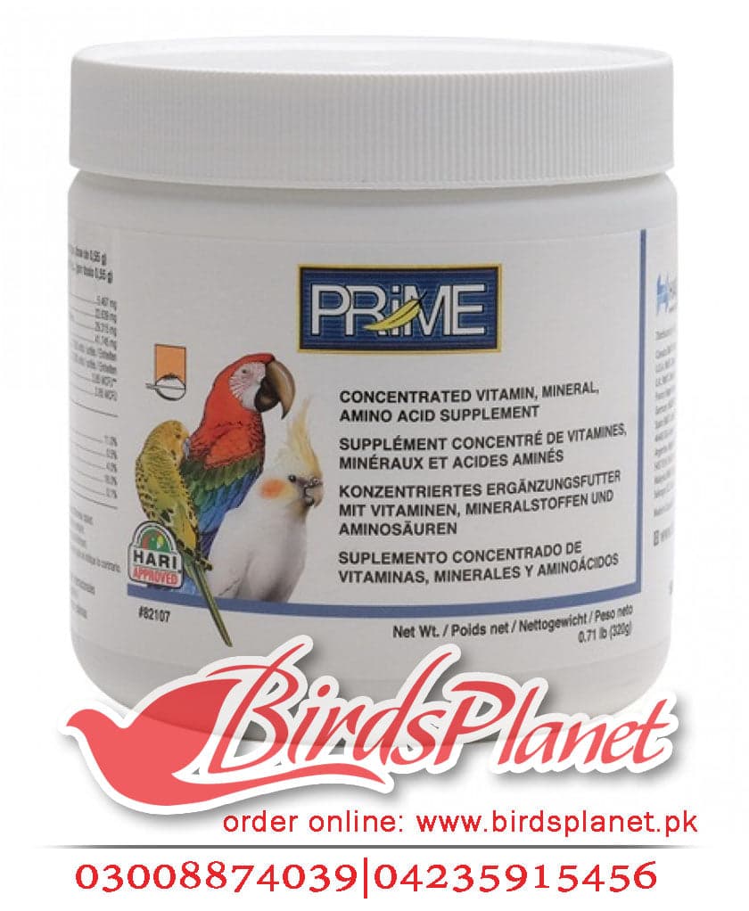 Special Offer on Prime 30g Pack 15% off. 
 (Exp Oct-2025) 
 Prime Vitamin Supplement 82103 
 Prime is a full-spectrum vitamin, mineral, amino acid supplement for birds. It is the o